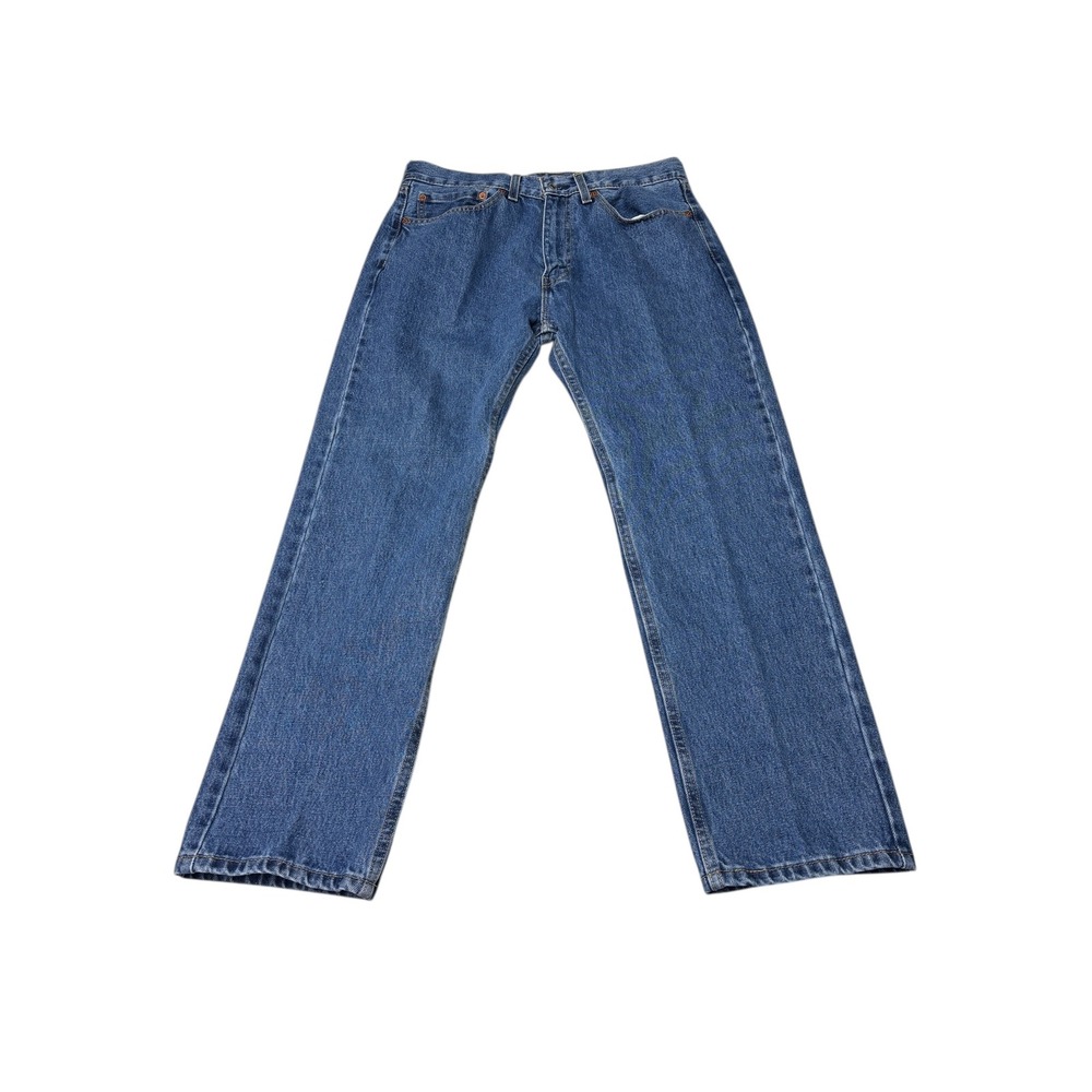 Levi Strauss 505 Mens Jeans W34 L29 Blue Straight Leg Denim Pants